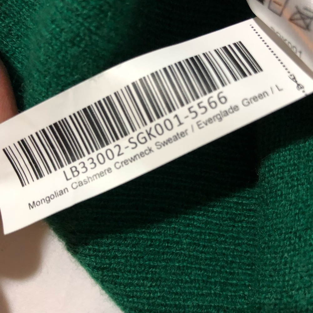 Quince Mongolian cashmere crewneck sweater Everglades green women L quiet luxury - Picture 6 of 10